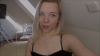 Fucked by the blonde teen in stockings